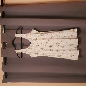 Rue21 Rue+ white minidress with yellow daisy print and embroidery trim 3x